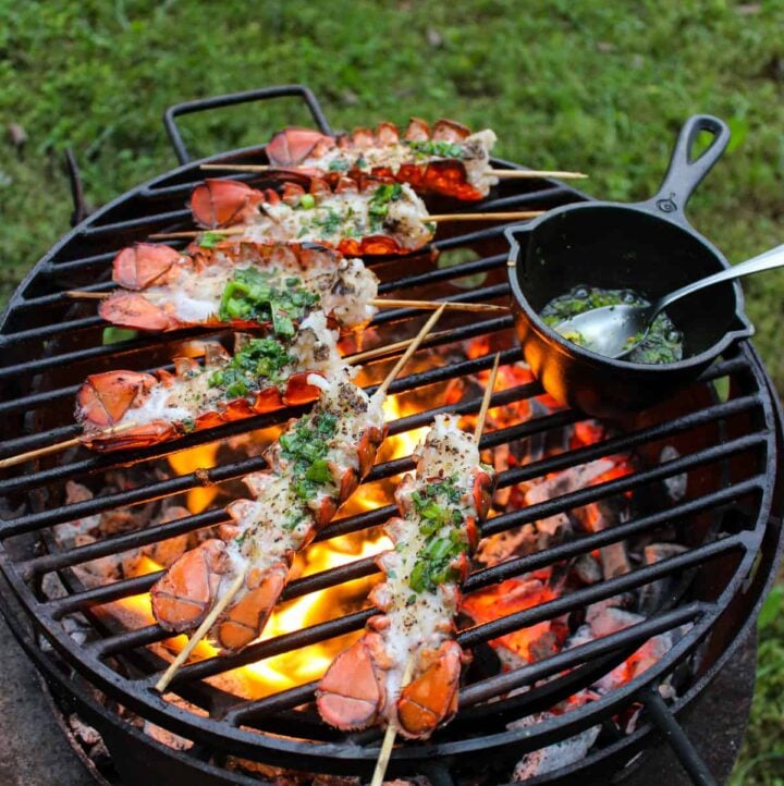 Lobster Skewers with Bang Bang Sauce Over The Fire Cooking