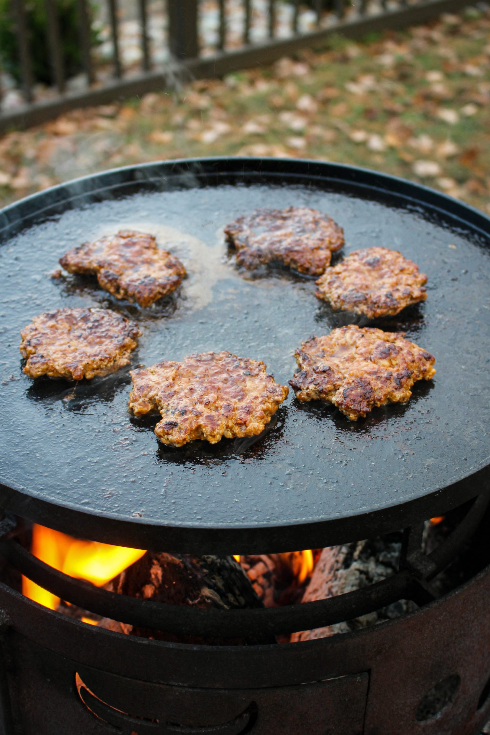 Chorizo Smashbugers after getting smashed.