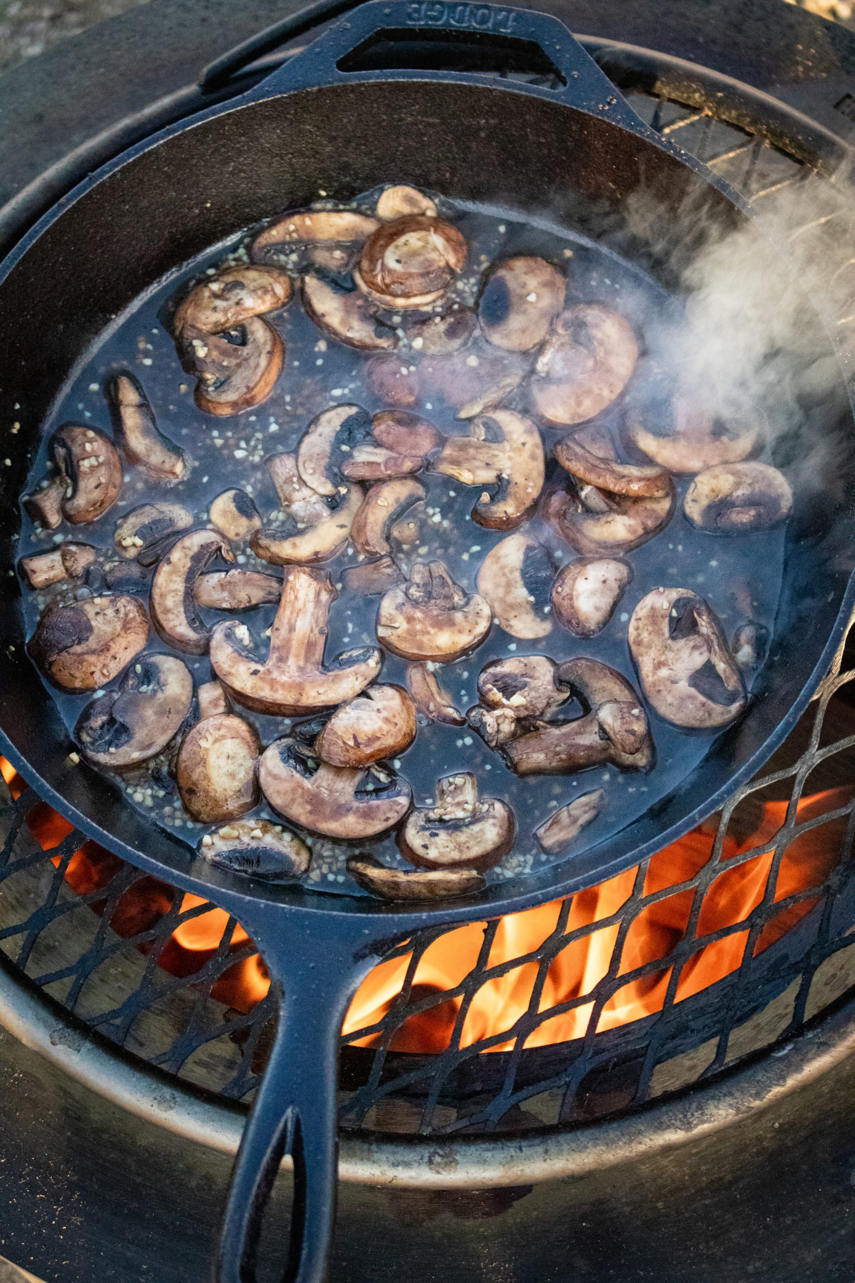 Bourbon Mushrooms getting started. 