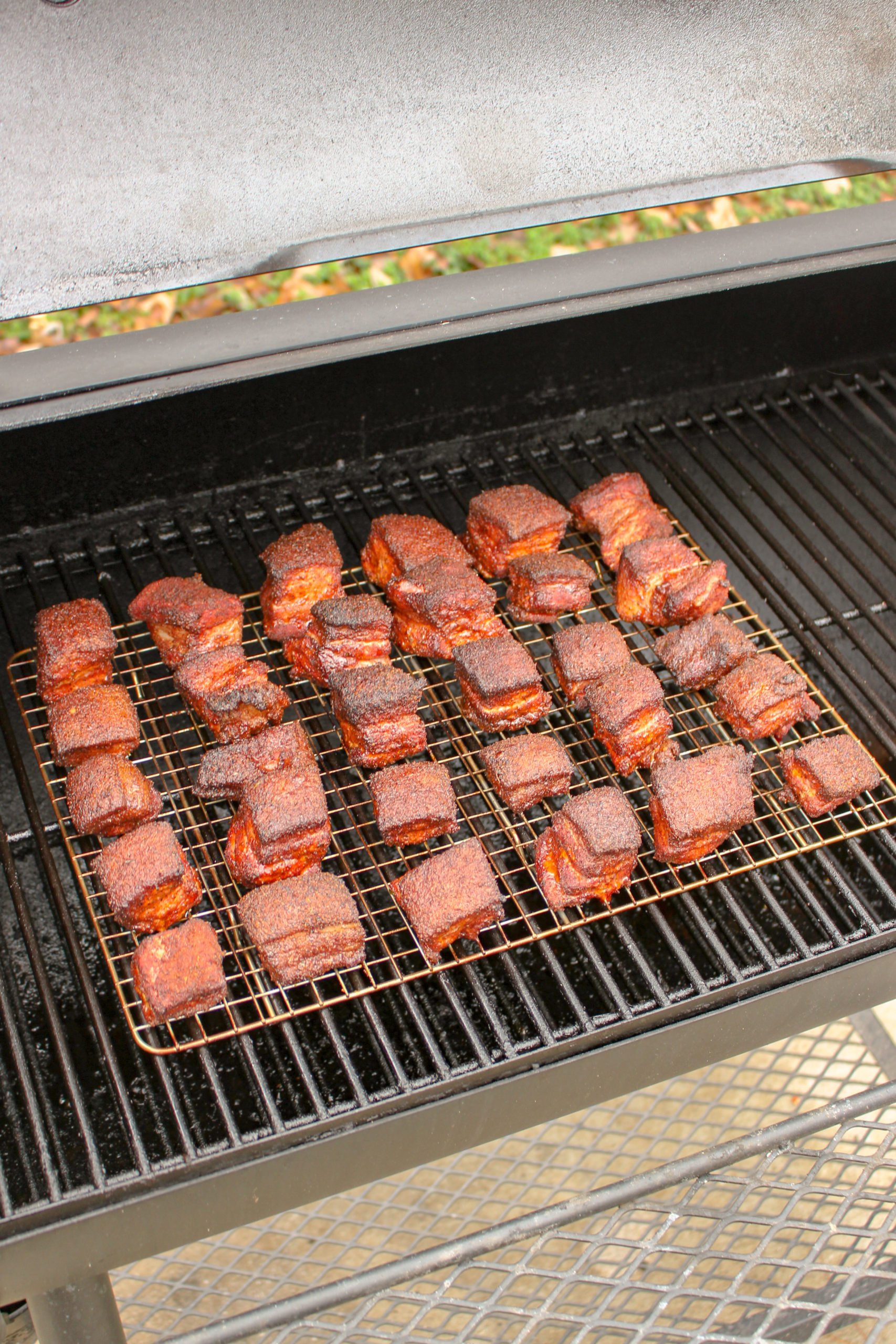 Smoked Tequila Lime Burnt Ends mid cook.
