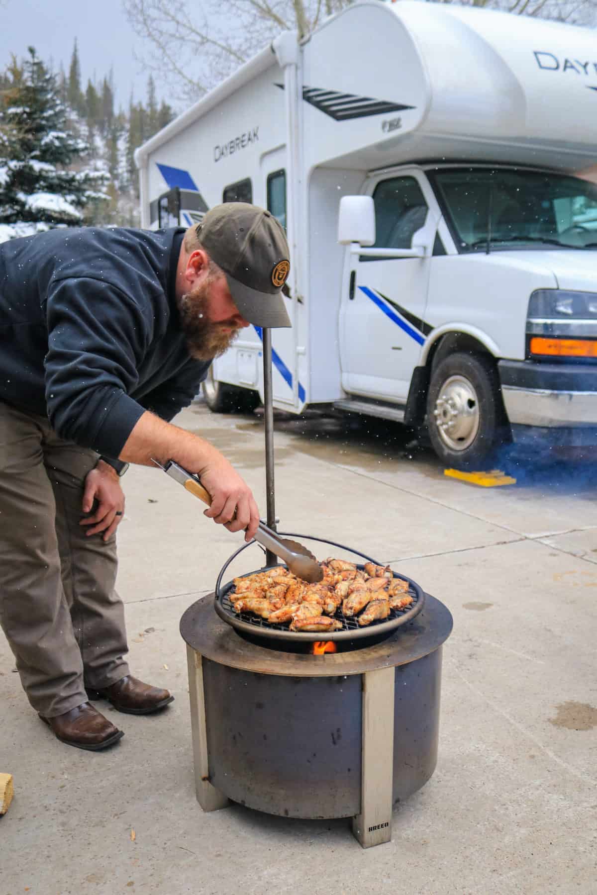 Colorado Golden BBQ Wings cooking up.