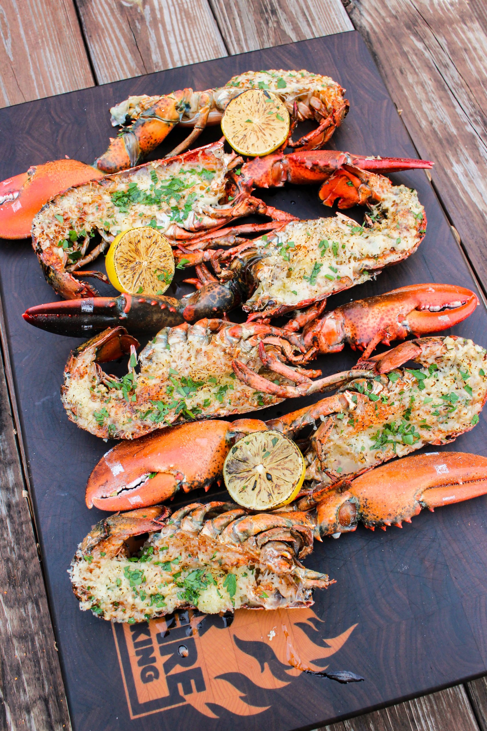 Grilled Lobster With Garlic Butter Recipe Over The Fire Cooking 