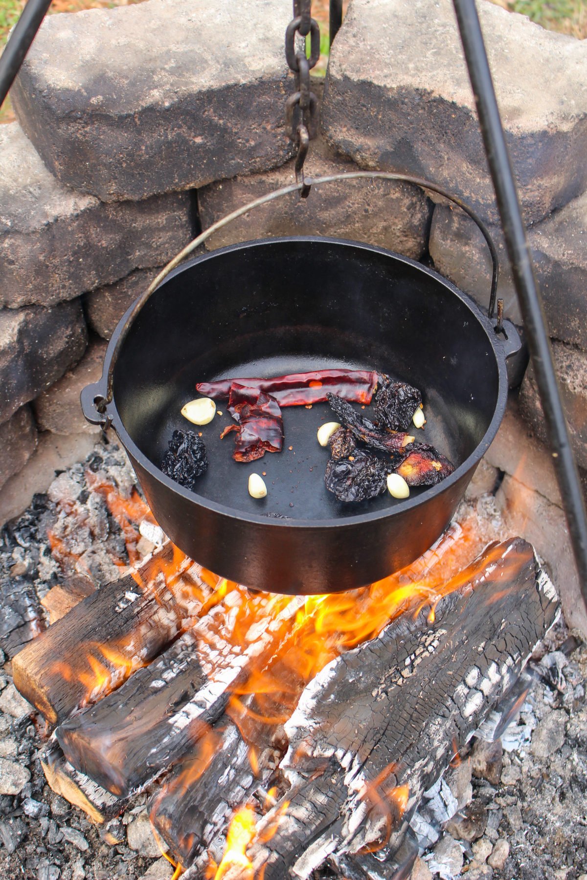 Birria Baked Potatoes gets started by making the chili paste.