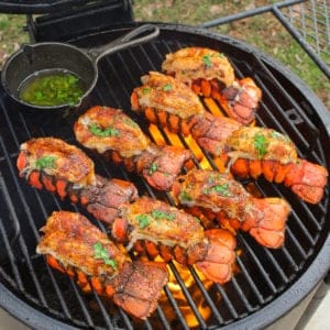 Honey Cajun Smoked Lobster Tails - Over The Fire Cooking