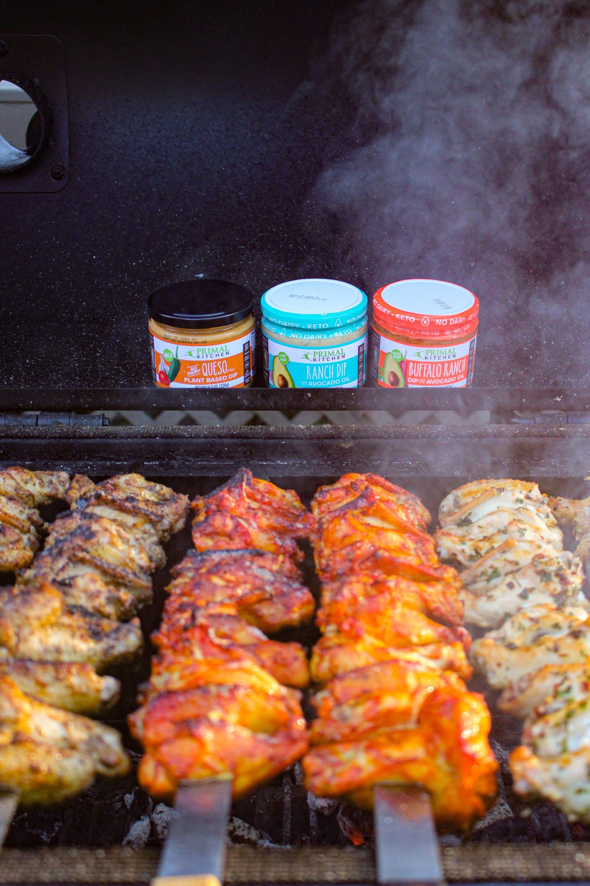 Sweet and Sticky Grilled Wings on Skewers