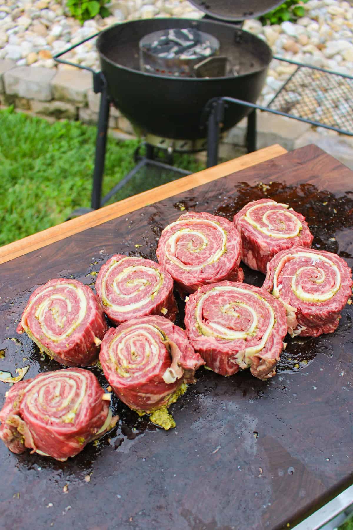 Chimichurri Steak Pinwheels - Over The Fire Cooking