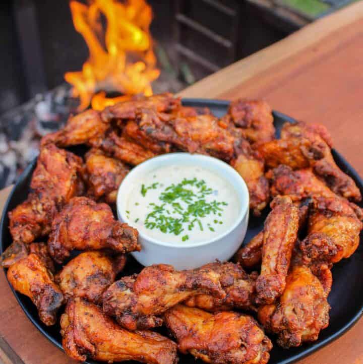 Smoked Double Fried Wings Over The Fire Cooking 2789