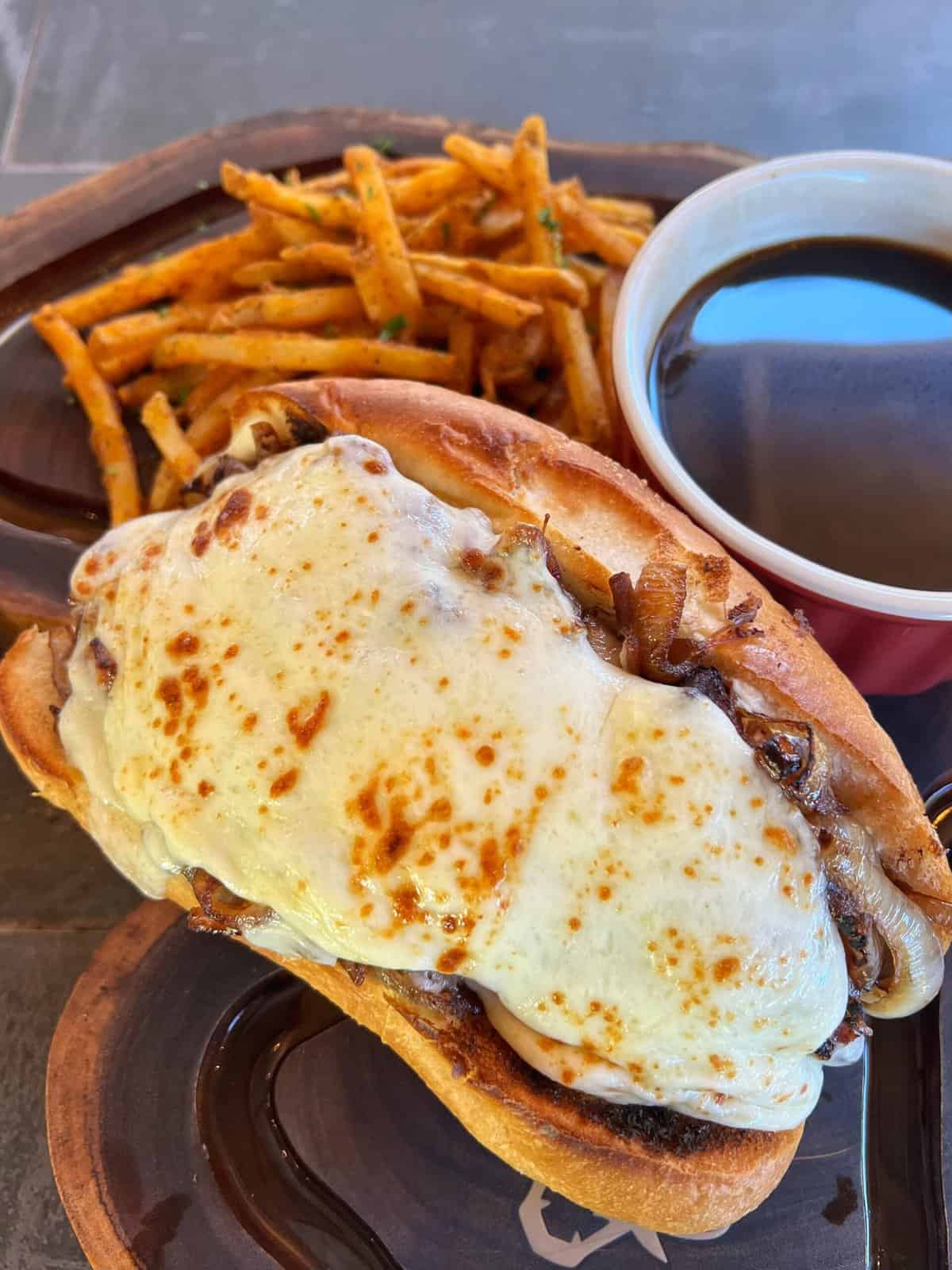 Smoked Confit Beef Shank in a stuffed sandwich ready to devour.