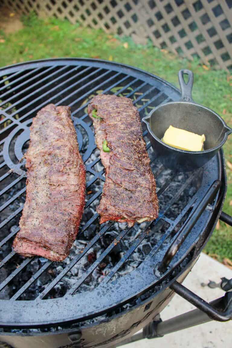 Stuffed Skirt Steak Over The Fire Cooking