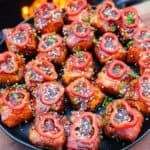 Close up of the salmon bites