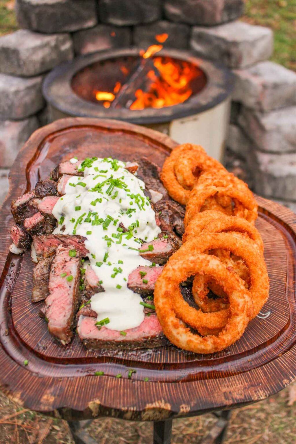Steak in Beef Tallow Over The Fire Cooking