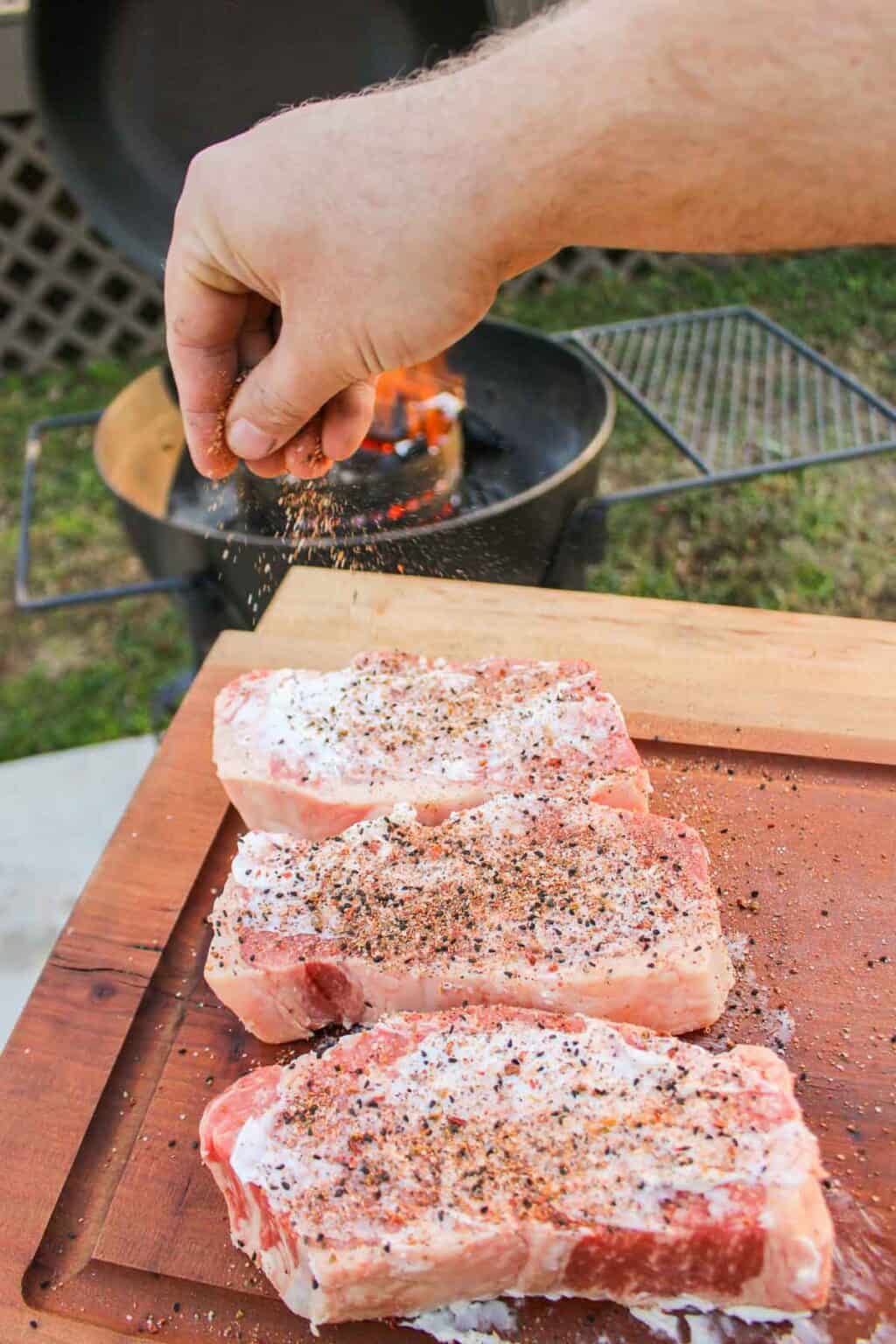 Grilled Steaks and Oysters Over The Fire Cooking