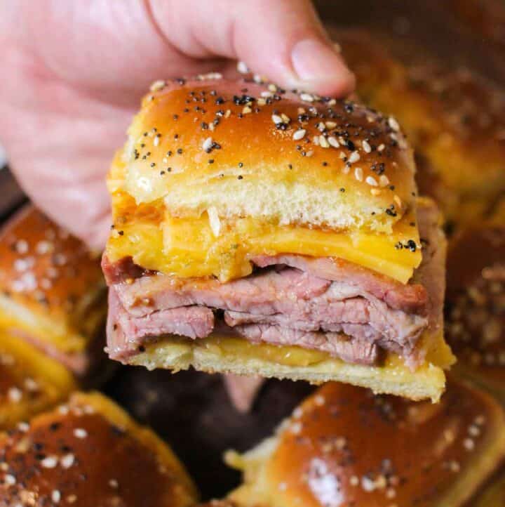 Roast Beef and Cheddar Sliders Over The Fire Cooking