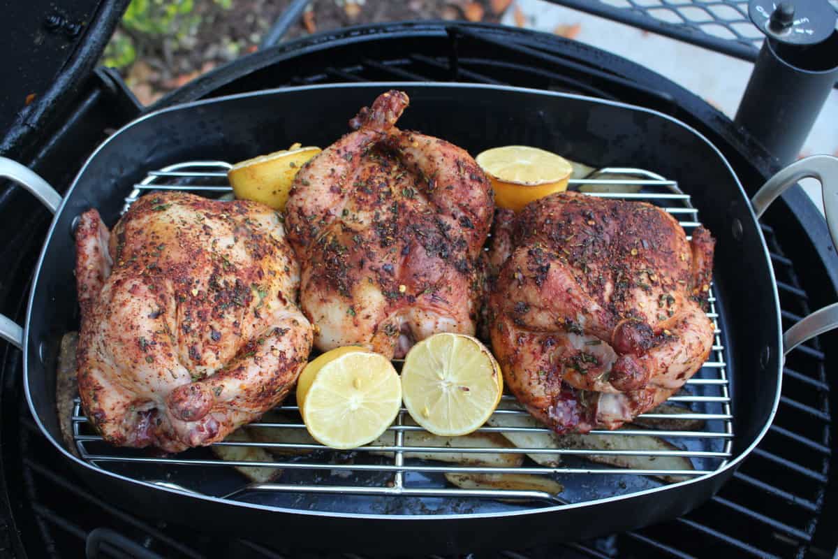 Cornish hen greatly benefit from brining.