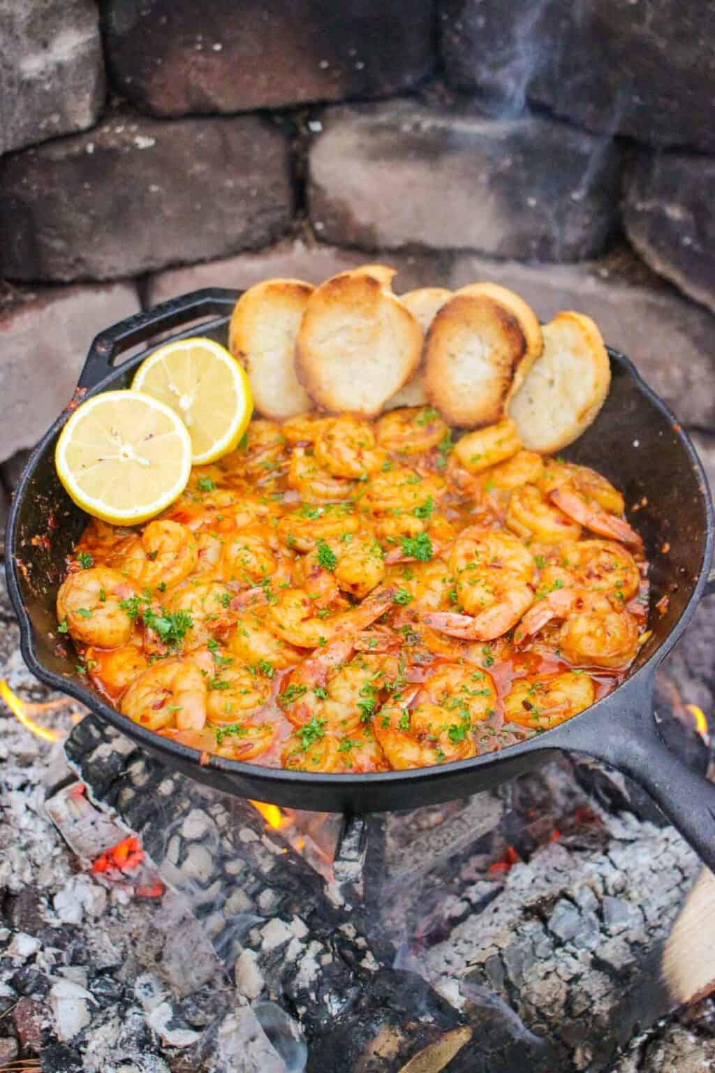 Spanish Garlic Shrimp Over The Fire Cooking   A IMG 9198 2 1024x1536 