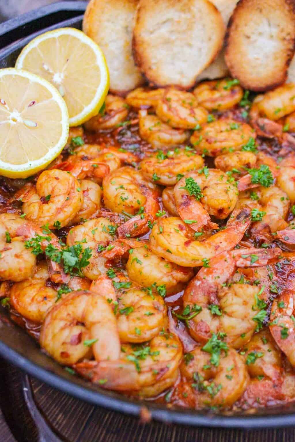 Spanish Garlic Shrimp Over The Fire Cooking