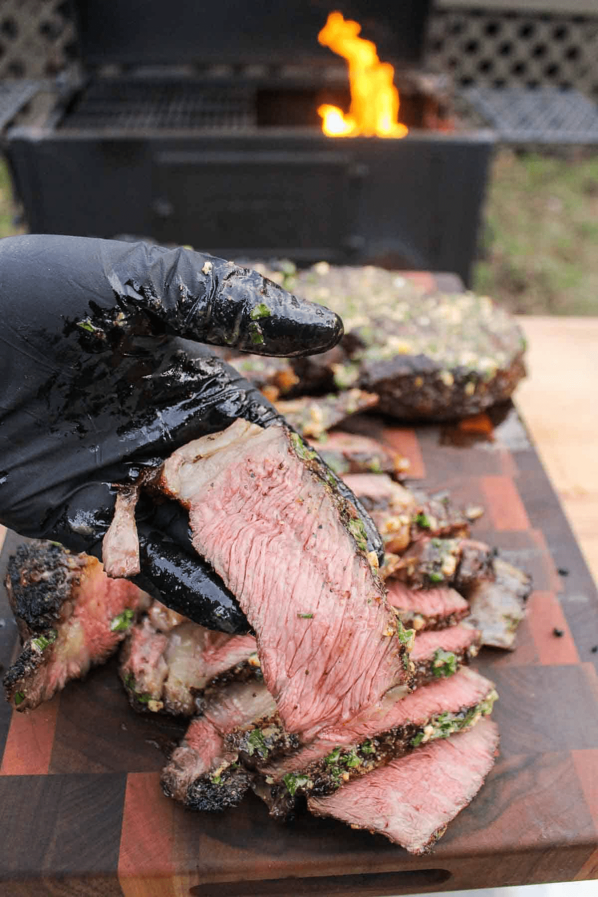 A perfectly reverse seared ribeye.