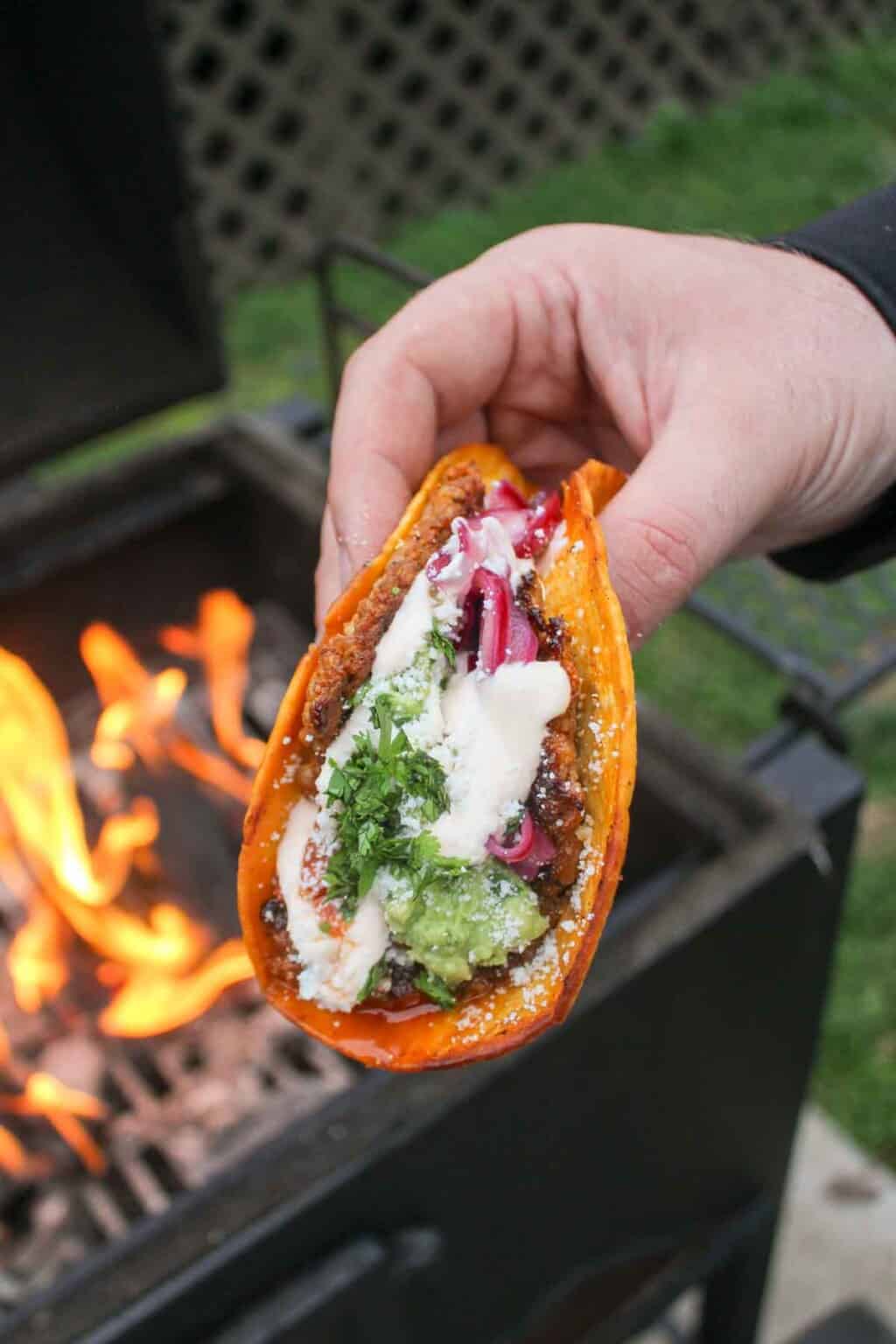 Chorizo Smash Tacos - Over The Fire Cooking