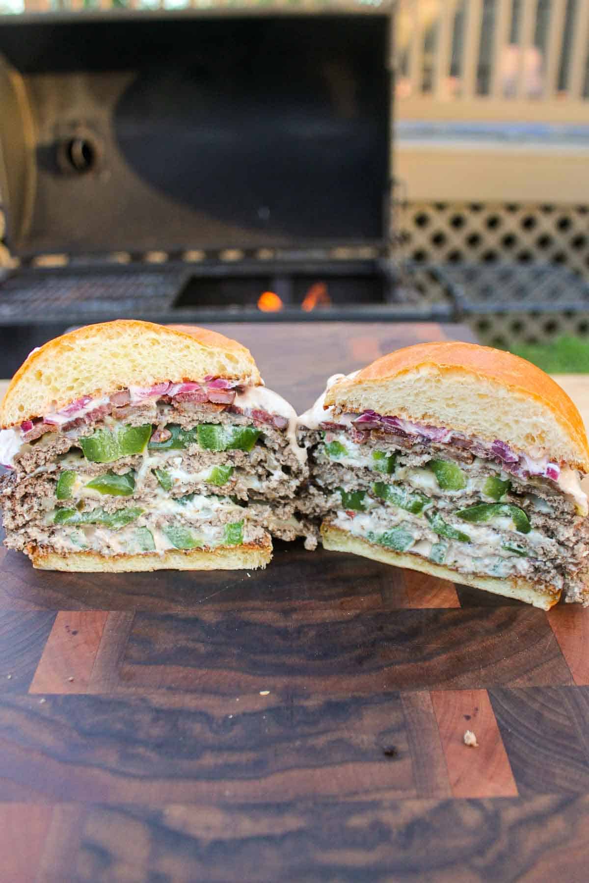 Jalapeno Popper Stuffed Turkey Burgers