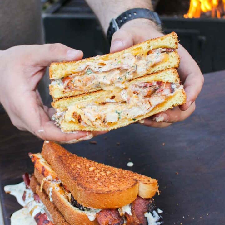 Chicken Bacon Ranch Patty Melt Over The Fire Cooking 4016