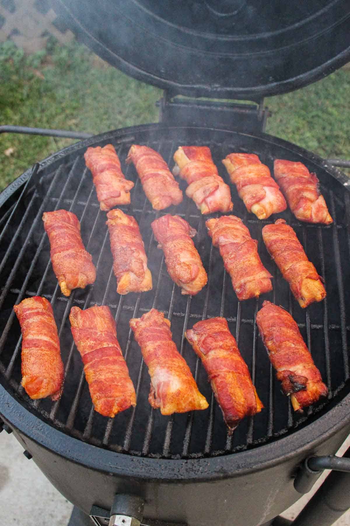 Smoked Shotgun Shells getting started on the smoker.