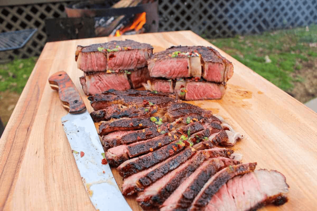 Teaching you how to reverse sear a steak will allow you to recreate this perfectly cooked and sliced ribeye. 