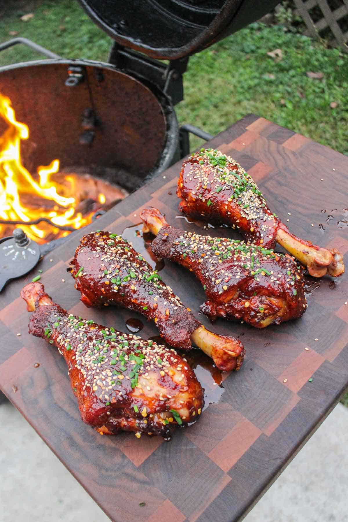 Thanksgiving Turkey Leg Poppers - Over The Fire Cooking