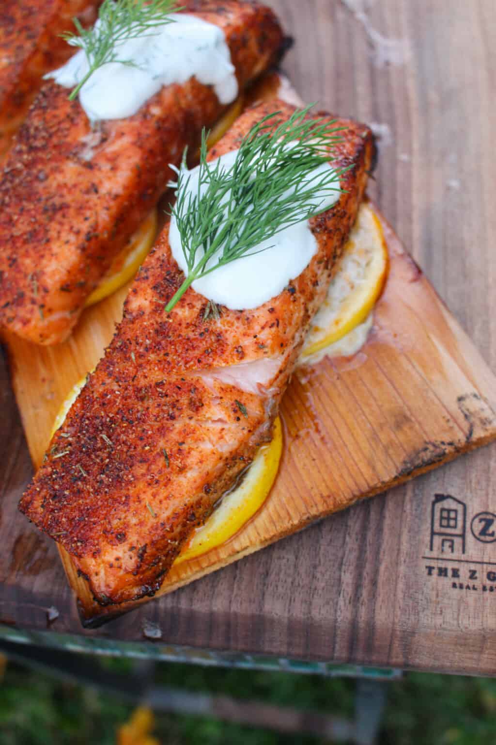 Baked Wood Plank Salmon - Over The Fire Cooking