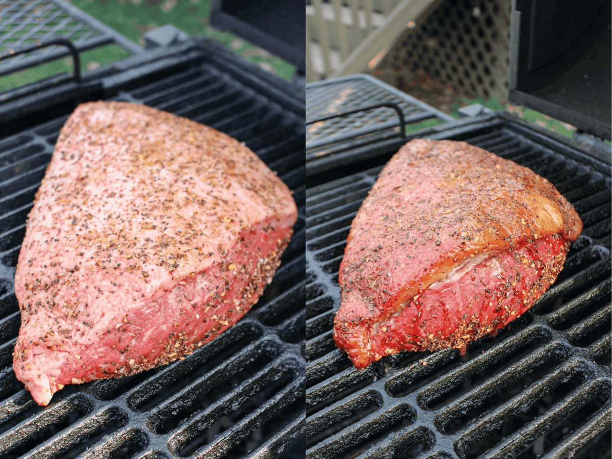The meat rump with a thick fat cap. 