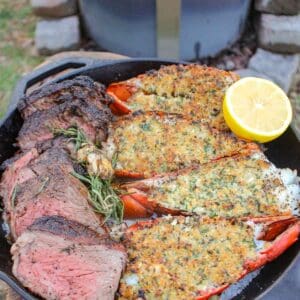 Steak and Lobster are a breeze to make in the Breeo Pizza Oven.