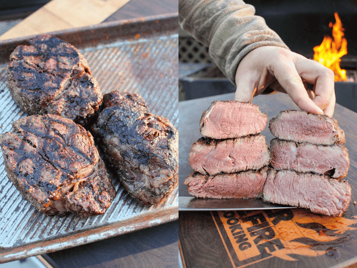 The filets are grilled and ready to go into the dip. 