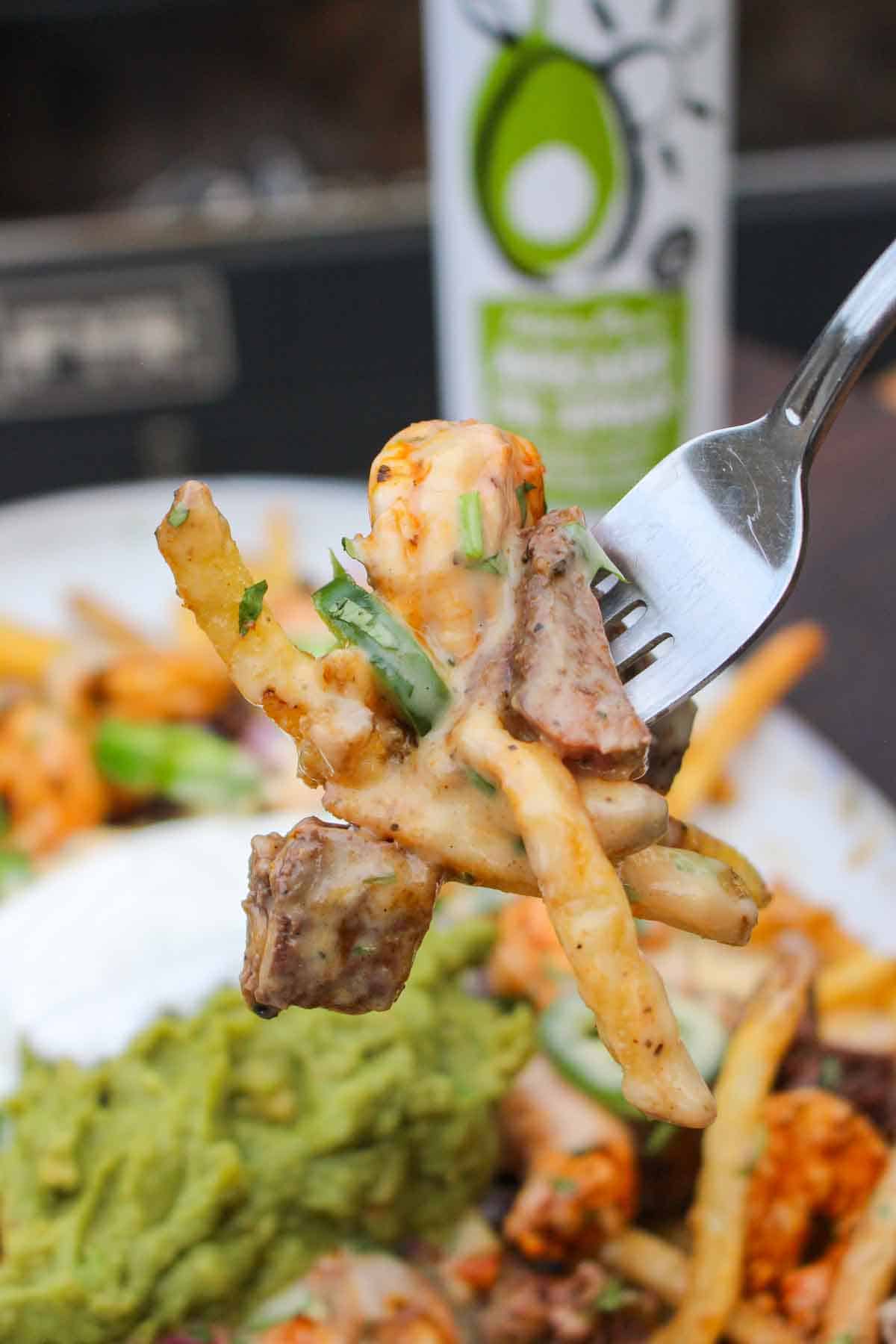 Surf and Turf Fries make for a tasty bite. 