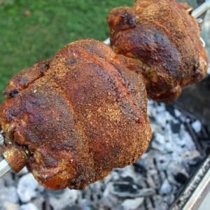 Perfect Rotisserie Chicken on the FYR Grill.