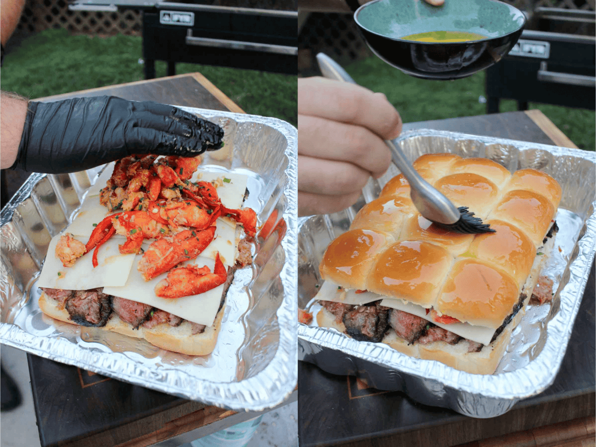 Assembling surf and turf sliders