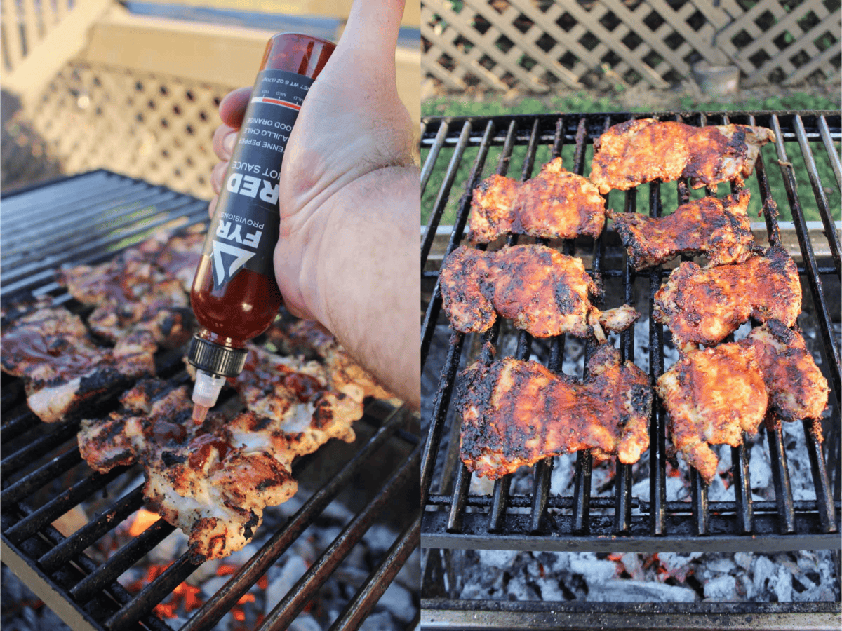 FYR Red adds a kick os spice to the grilled chicken.