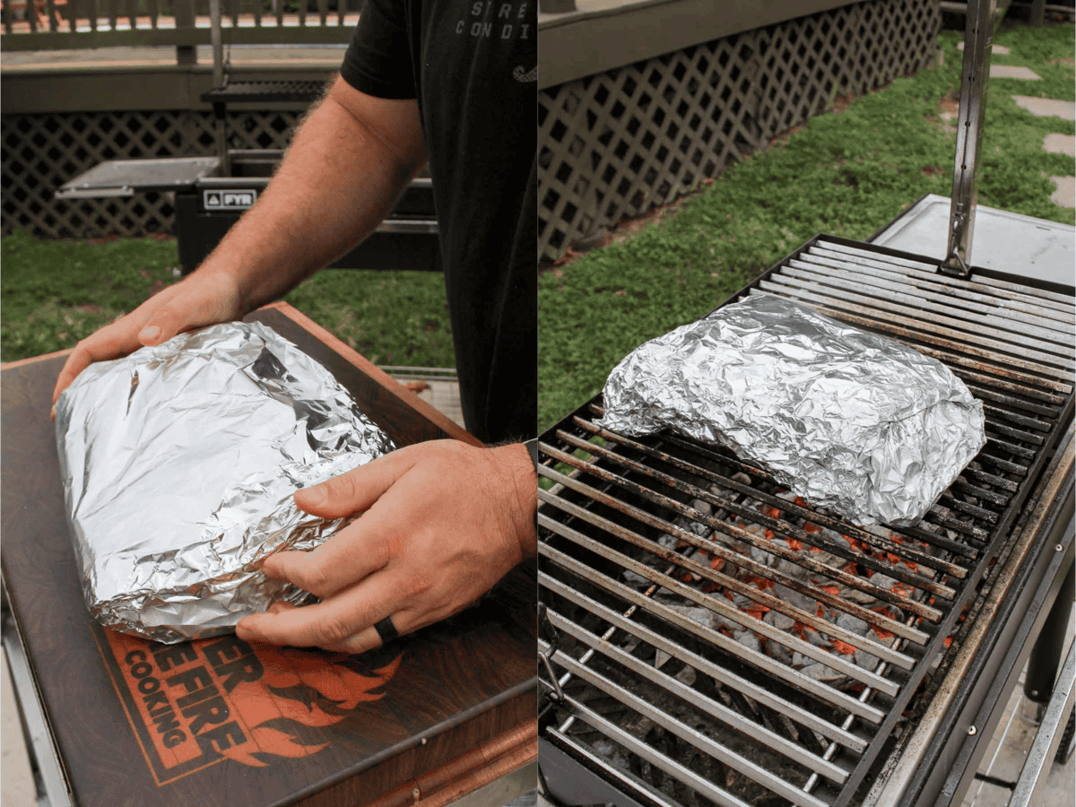 While in the foil, the ribs become tender fall off the bone delicious. 