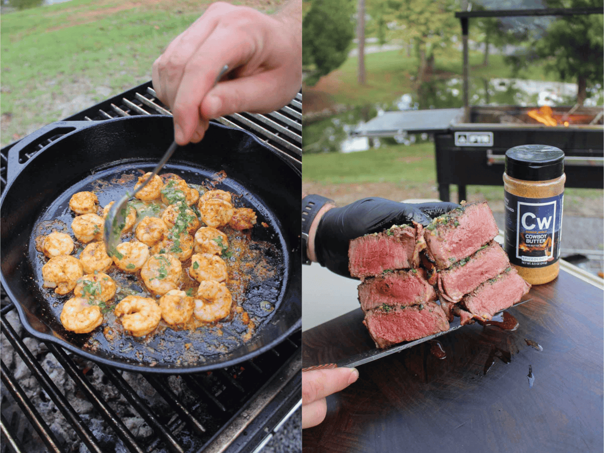 Cowboy Butter Steak and Shrimp features the best filet mignons seasoned with my new Cowboy Butter Rub along with the tastiest shrimp.