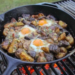 The Cowboy breakfast skillet is a masterpiece that gets leveled up by savory and garlicky Cowboy Butter.