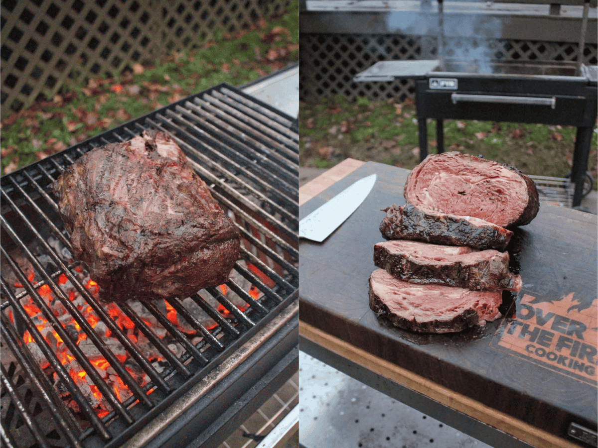 The prime rib meat is sliced and the insides could not be any more perfect - melt in your mouth meaty goodness awaits.