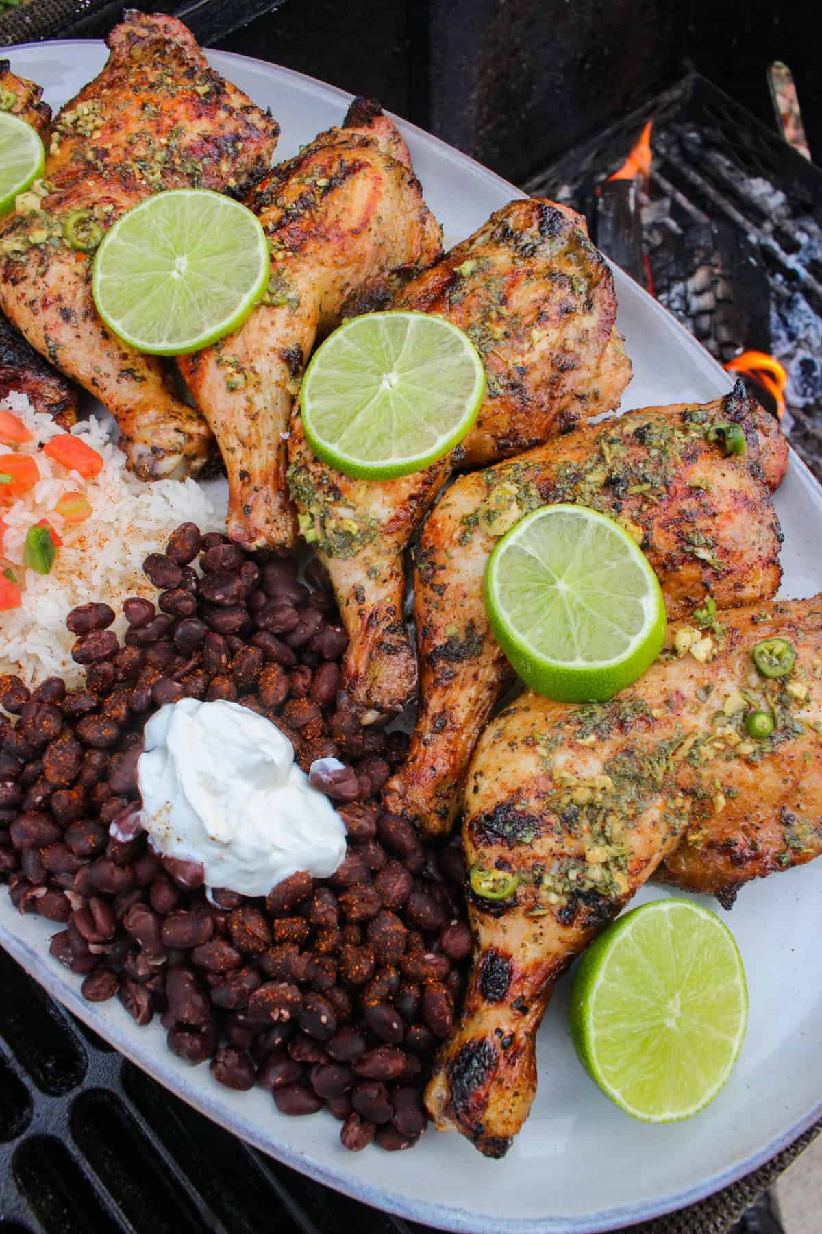 Mojo chicken served on a large platter and is one of our best marinade recipes!