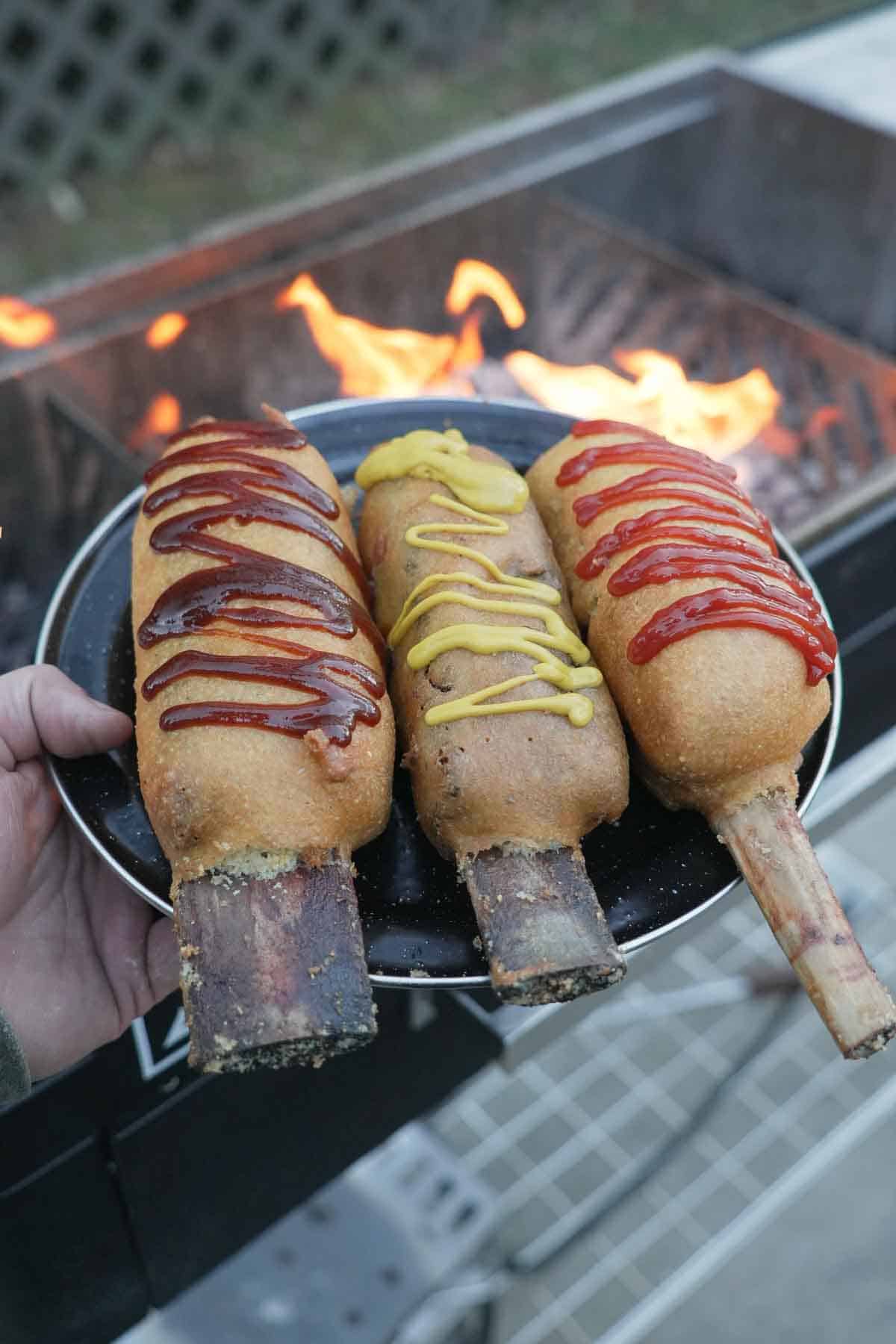 Beef Rib Corn Dogs are the ultimate comfort food, leveling up the classic snack to epic heights.