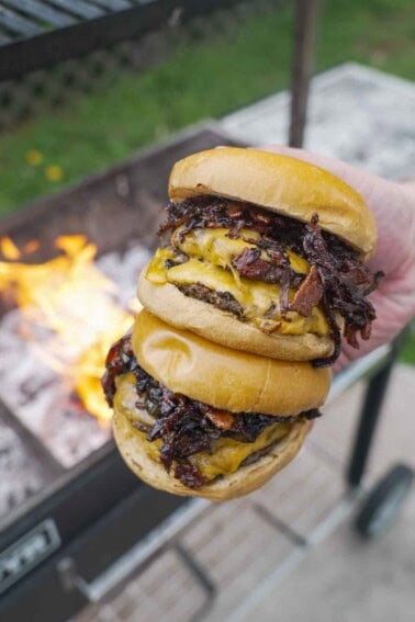 Double stacked Bacon Jam Burgers are the ultimate burger, with layers of flavor that will leave you speechless.