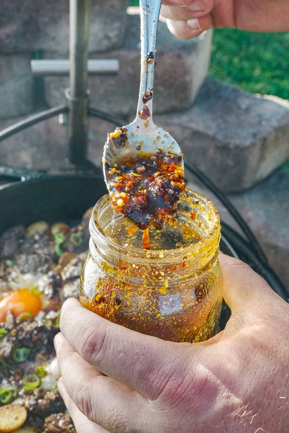 The Salsa Macha is perfect drizzled on steak, eggs, or even avocado toast.