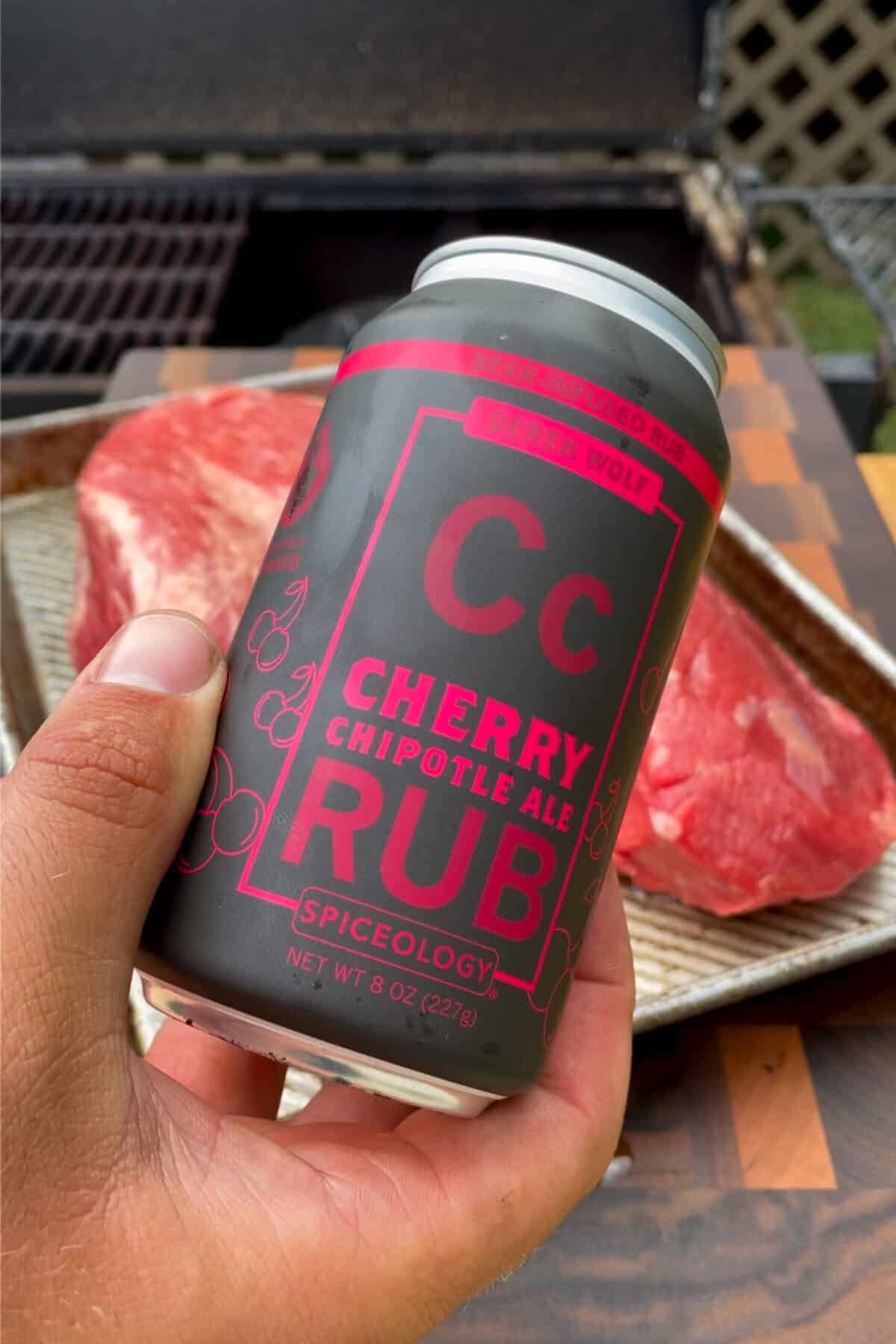 Close up of Cherry Chipotle Ale Rub.