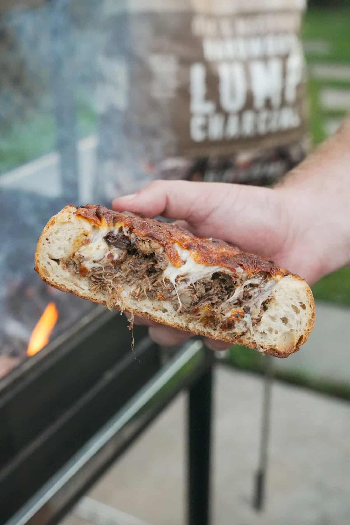 Birria Stuffed Bread is one of my favorite comfort foods to make on the grill.