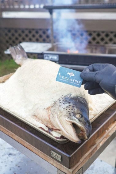 Verlasso salmon baked in salt is one of my all-time favorite things to make on the smoker.