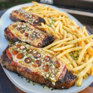 This dish is a showstopper. The beautiful steaks topped with marinara sauce, mozzarella, and pepperoni makes for a stunning plate of food.