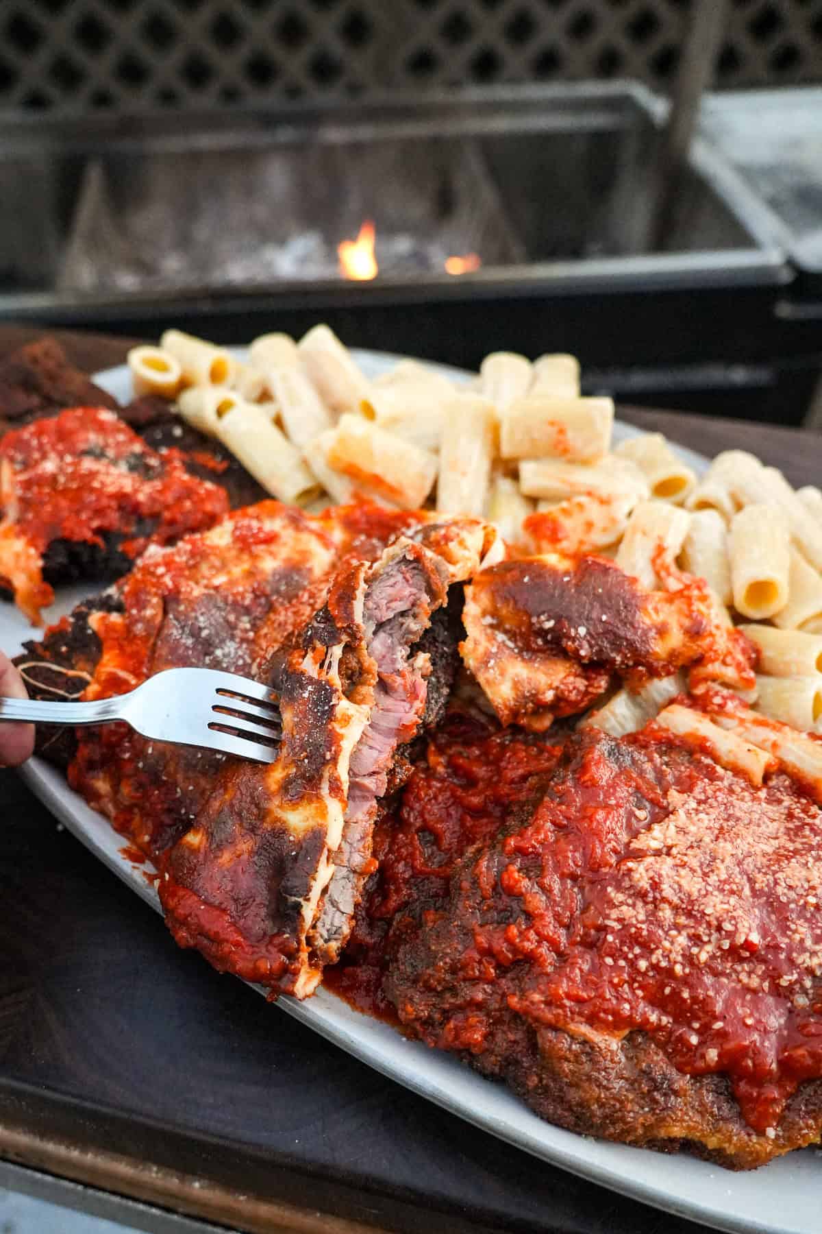 On the plate the marinara sauce really shines through as the star of the recipe.