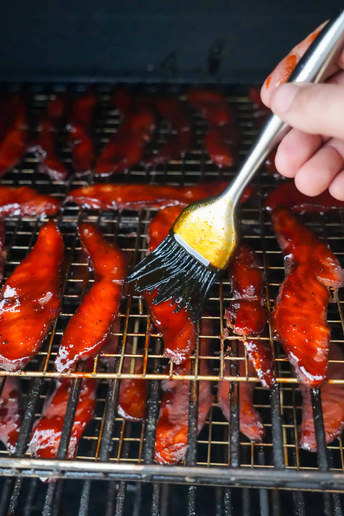 The salmon is smoked and brushed with epic flavors from the marinade sauce.