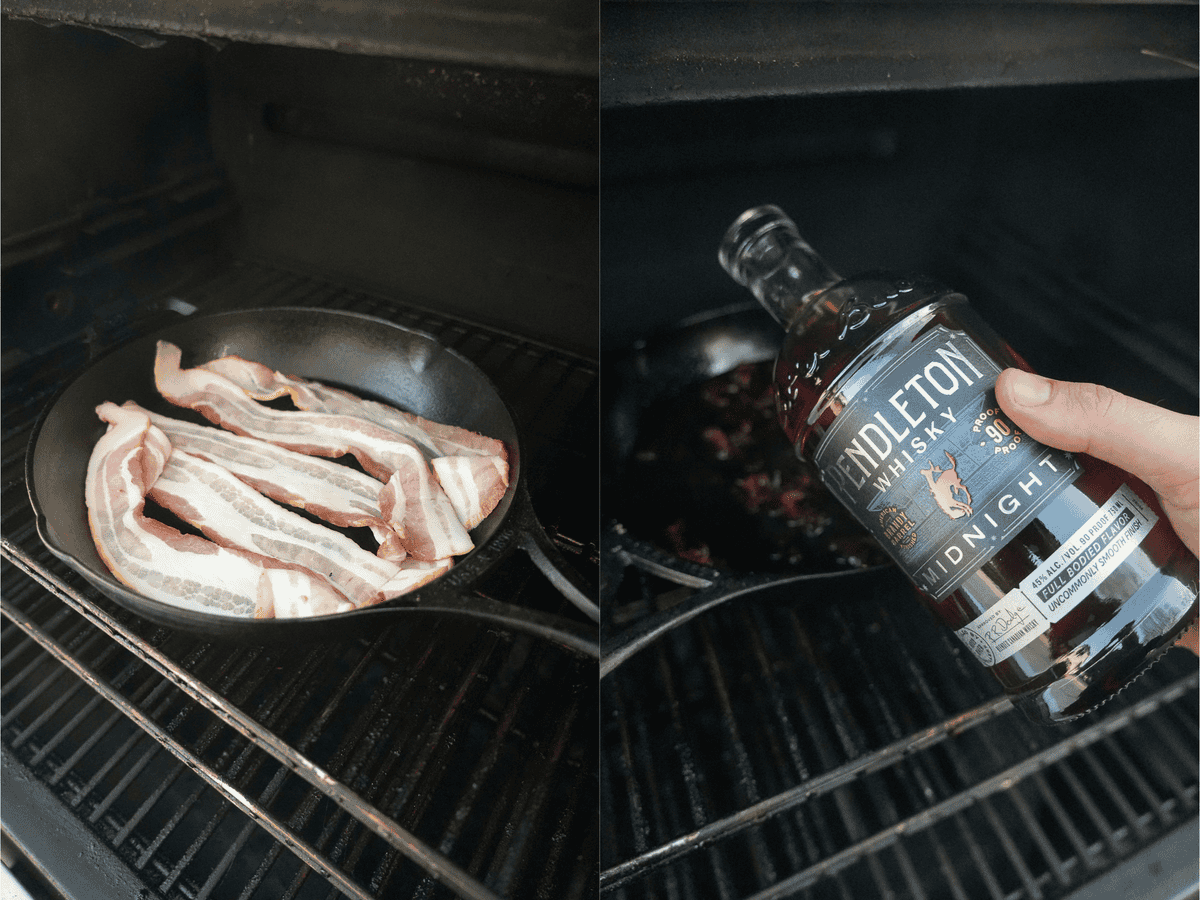 The key to the best burger is the best whiskey. We always use Pendleton Whisky.